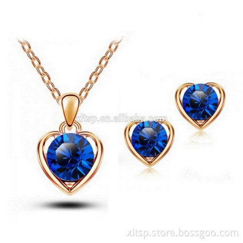 New Arrival SA19 necklace and Customized Bridal Brass Platinum jewelry set